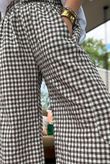 Nonni Gingham 7/8 Barrel Pant Chocolate
